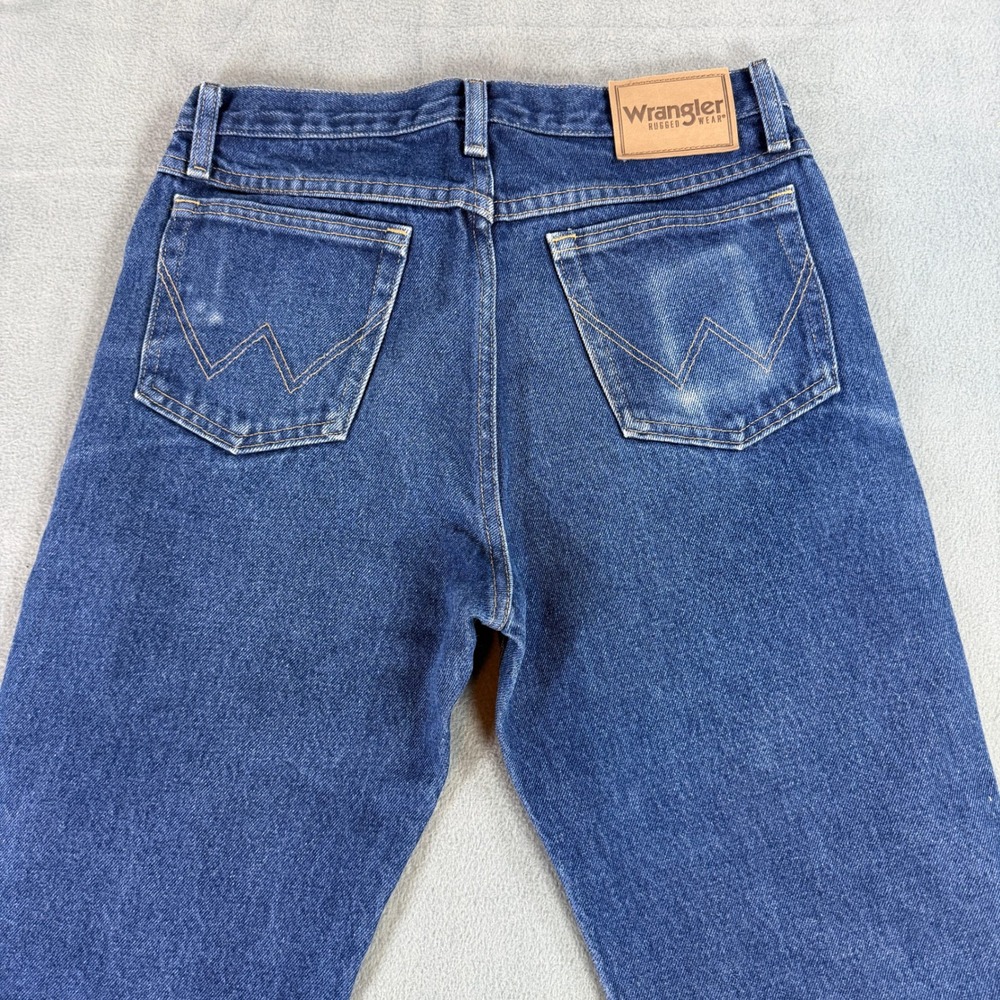 Wrangler Rugged Wear Mens Blue Straight Leg Denim Jeans 39902PW 31x32